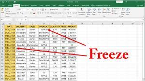 How to Freeze Rows and Columns in Excel